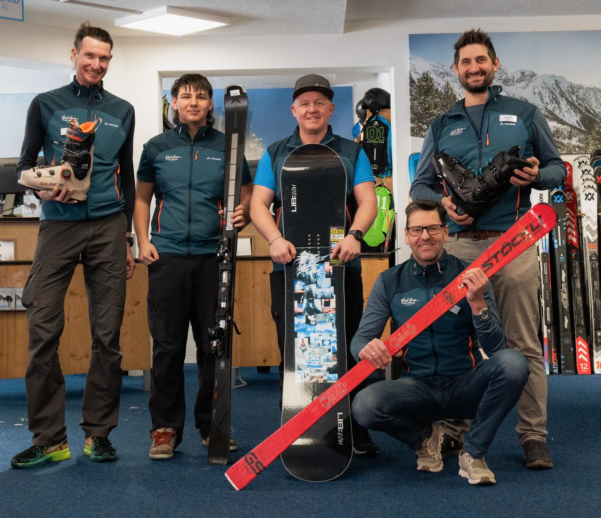 Teamfoto vom Feelfree Snow Center